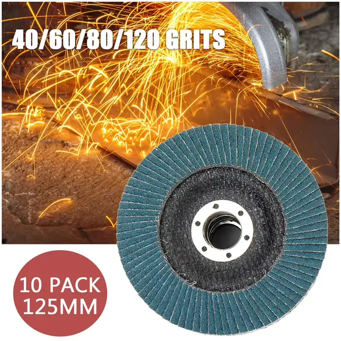 40/60/80120 disques à lamelles 125mm meuleuse d'angle
