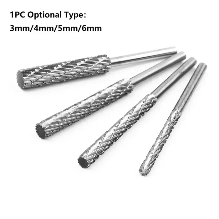 Limes rotatives 3/4/5/6mm tête de meulage fraise en carbure forets ensembles finition métal outils d