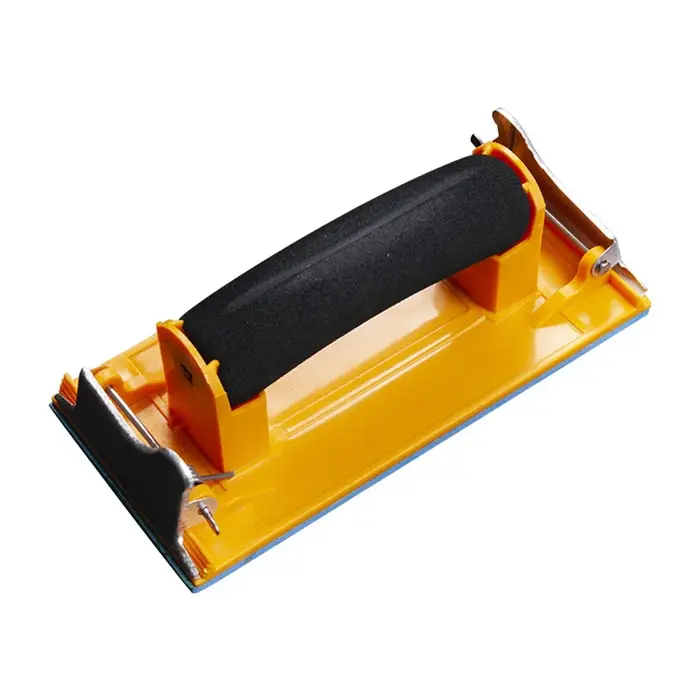 1 pièce Support de papier abrasif, outil de ponçage et de polissage, ponceuse manuelle, outil abrasif pour le travail du bois, support de ponçage mural avec clip métallique pour bois et métal