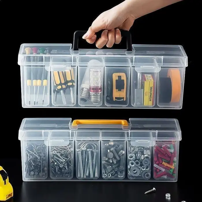 Boîte de rangement pour outils avec plusieurs compartiments