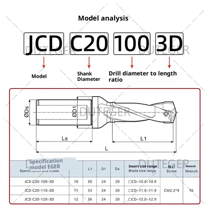 Perceuse à couronne 3D 5D 8D 10D JCD pour insérer