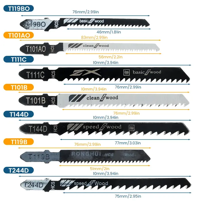 5 pièces scie alternative HCS lames sabre