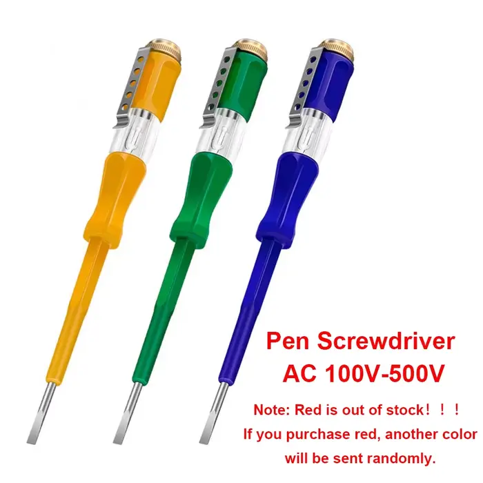 Stylo tournevis AC 100 V-500 V stylo de poche capteur détecteur de tension testeur tournevis pince T