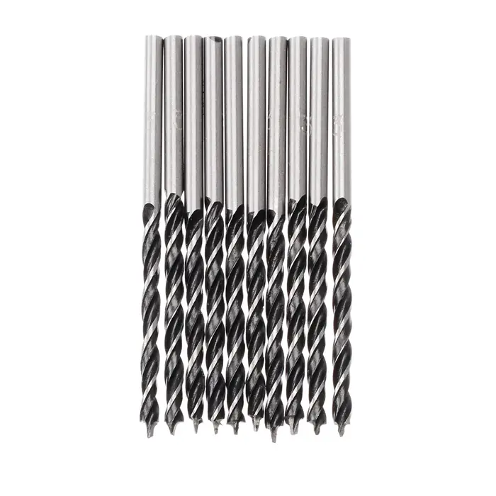 Forets à bois à haute résistance, 10 pièces, forets à bois avec pointe centrale de 3mm de diamètre pour le travail du bois