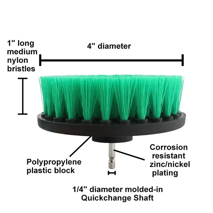 Brosse électrique en Nylon de 4 pouces