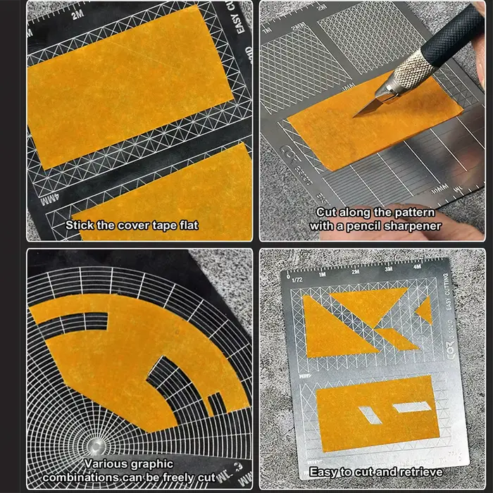 Feuille de masquage modèle en acier inoxydable