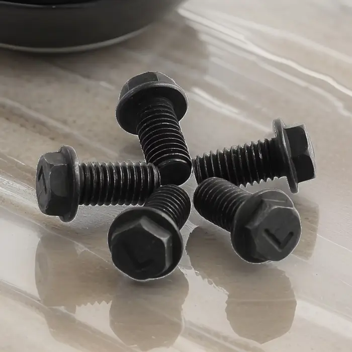Lames de scie en métal, boulon M8 x 20 mm, filetage gauche, tête hexagonale, bride pour machines-outils de découpe, lame de scie noire, vis pour Ryob