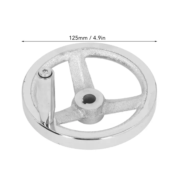 Volant à main de tour à 3 rayons 12x125MM avec poignée tournante