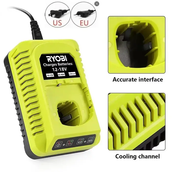 Batterie lithium haute performance RYOBI 18V à faible autodécharge, meuleuse d'angle adaptée à tous