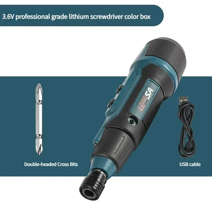 Tournevis électrique 2Nm 3.6V 200r/min, petit tournevis sans fil, perceuse, jeu de tournevis, tourne