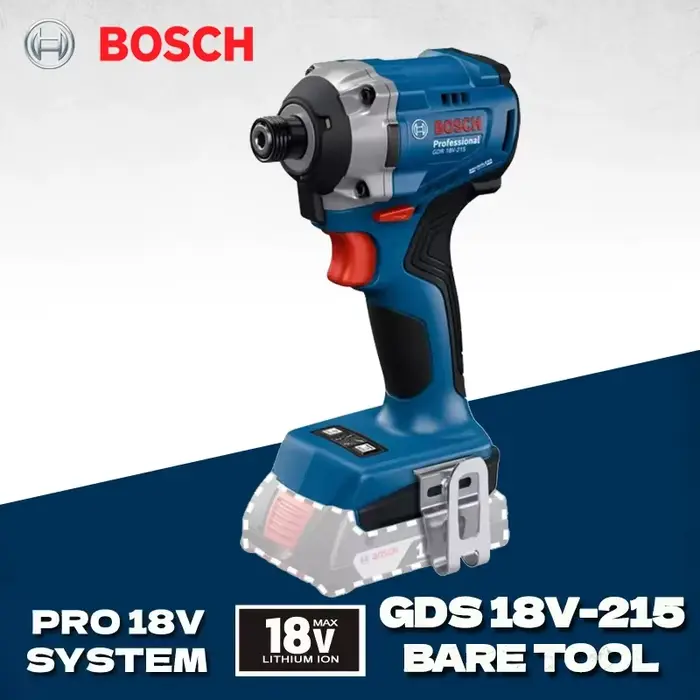 BOSCH GDR 18 V-215 pilote d'impact sans fil 18 V perceuse à percussion professionnelle sans brosse 1/4 "outils électriques hexagonaux internes GDR18V-215