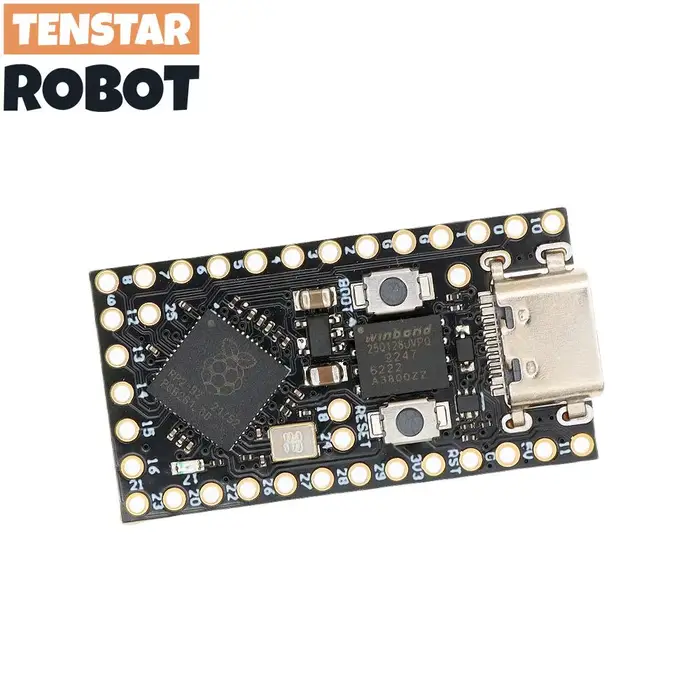 TENSTAR RP2040 Pro Micro carte de développement 4 mo/16 mo Flash double cœur prend en charge Mciro Python Compatible pour Raspberry PI PICO