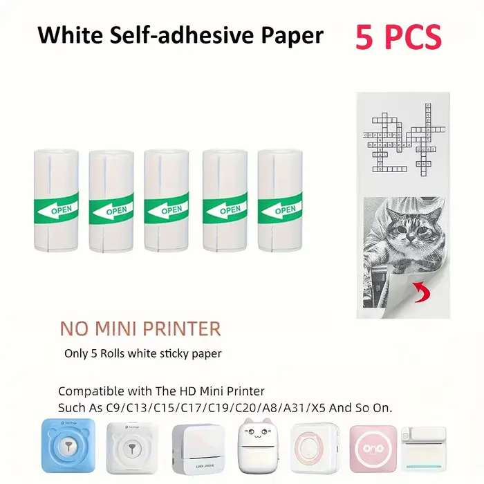 Mini-imprimante Portable, imprimante thermique pour étiqueteuse, pour autocollants de mémo Photo san