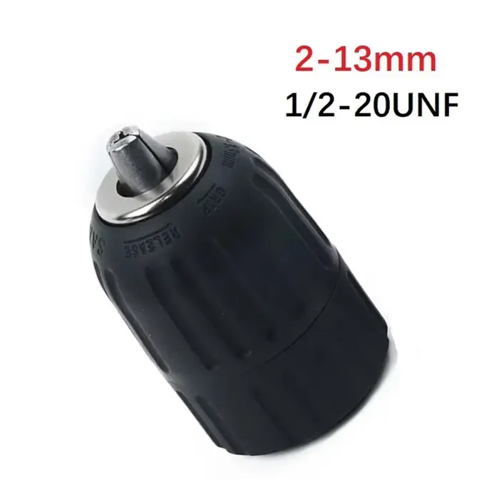 Mandrin de perceuse sans clé 2-13mm, adaptateur de mandrin de foret à filetage 1/2-20UNF, convertiss