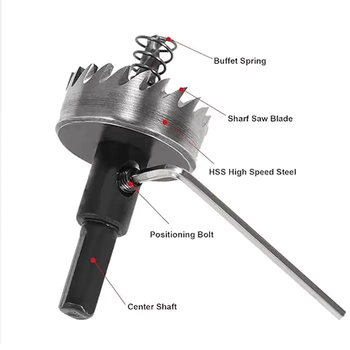 Scie cloche HSS 16-100mm Cobalt acier rapide M35 ensemble d'outils