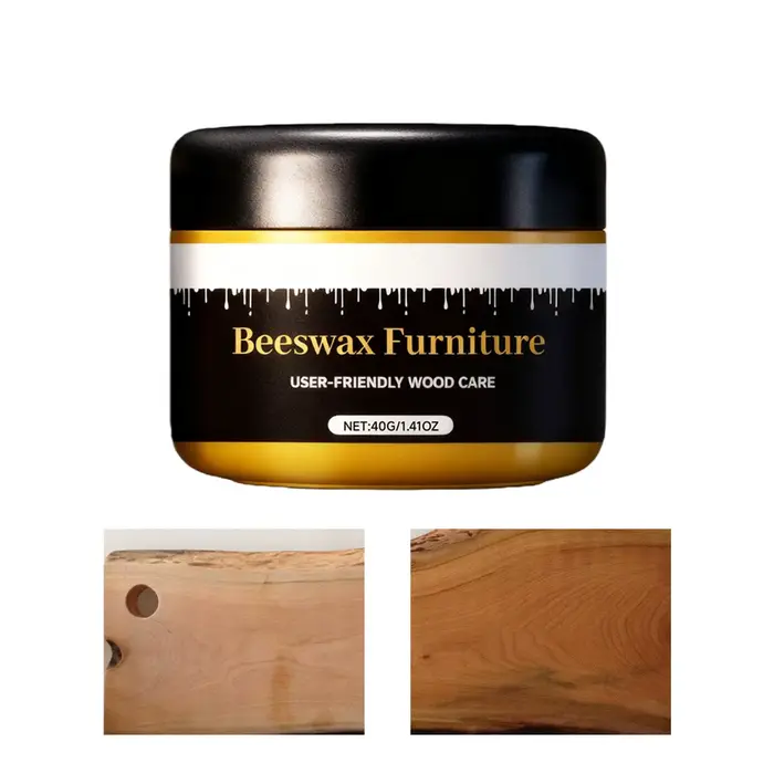 Cire de restauration du bois à base de cire d'abeille 40g, produit de polissage pour meubles et sols