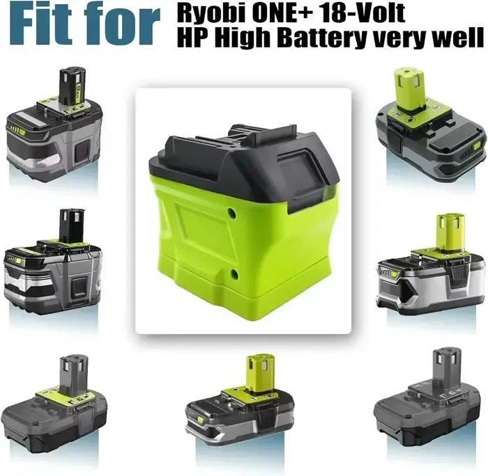 Convertisseur adaptateur de batterie pour batterie Li-ion Ryobi 18V