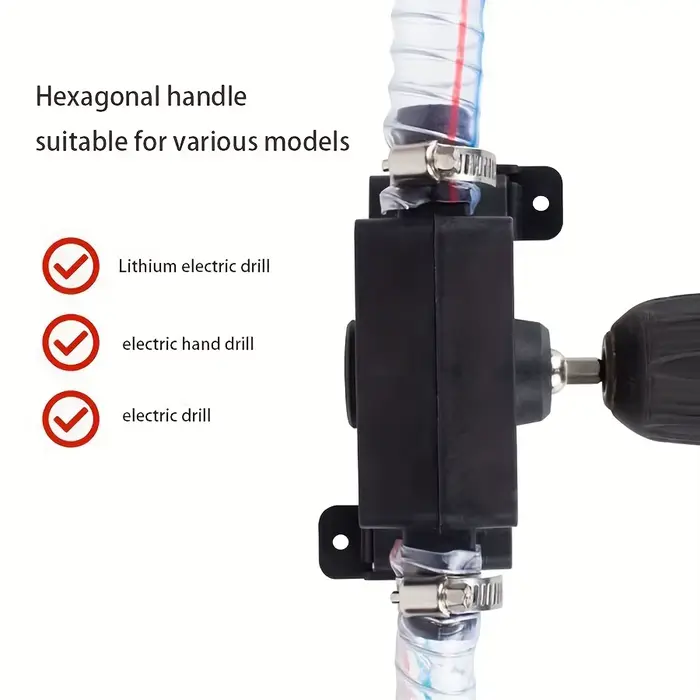 Kit de pompe à eau portable pour perceuse à main - Auto-amorçante DC