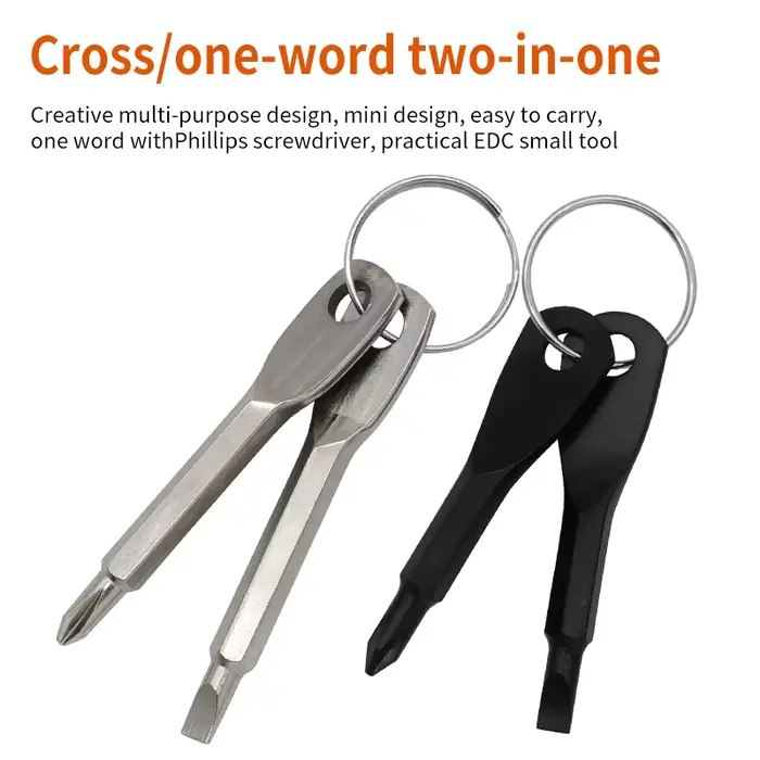 Tournevis à fente Phillips Portable, porte-clés, Mini outil de réparation de poche, Gadget