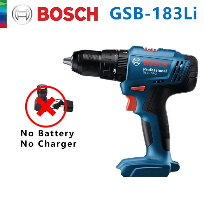 Perceuse-visseuse sans fil Bosch GSB 183-Li, vitesse variable et marche arrière, idéale pour l'assem