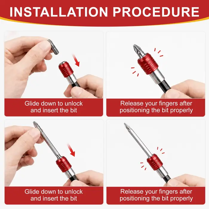 Kit d'extension magnétique pour embouts de perceuse