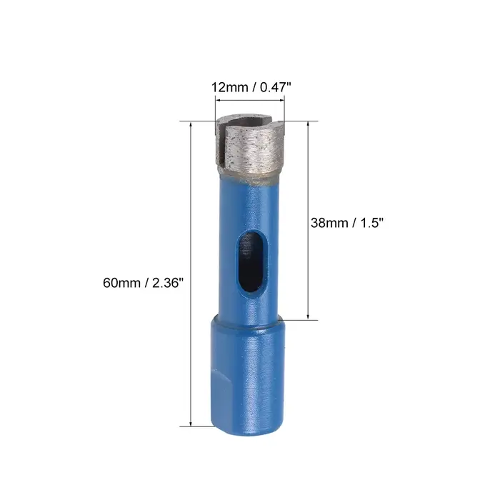 Forets diamantés frittés, scie cloche pour brique et béton, accessoires de coupe, 12mm, 14mm, 18mm, 