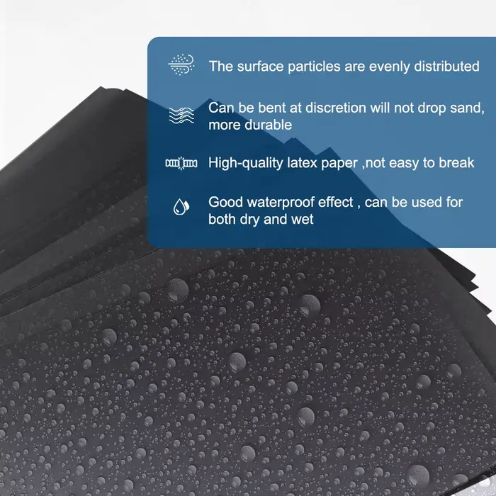 XCAN – ensemble de papier de verre, papier de ponçage à sec à l'eau, ponceuse Abrasive 9x3.6 pouces