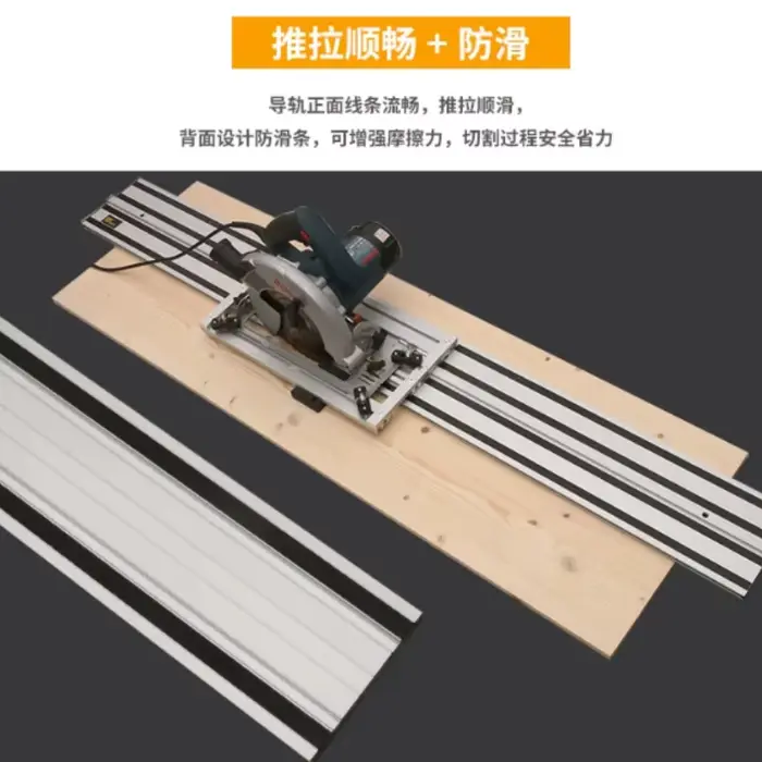 Nouvelle Scie circulaire électrique double couche avec rail de guidage universel pour machine de gravure linéaire