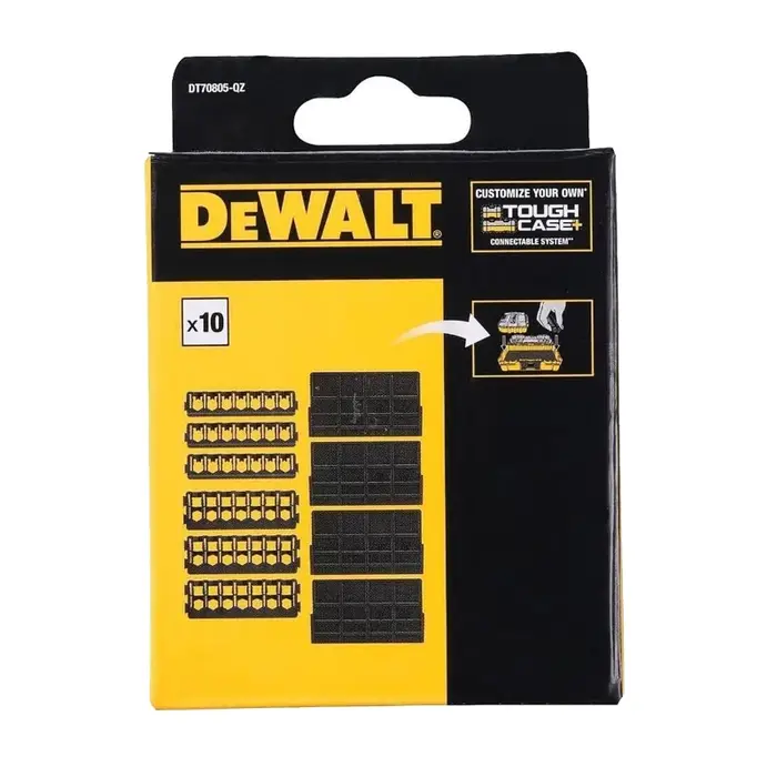 DEWALT DT70805 paquet d'insertion étui robuste organisateur ensemble plastique haute dureté lot tête douille cloison outil accessoires