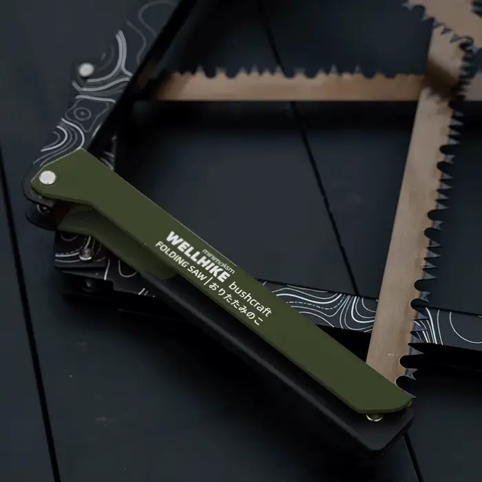 Scie pliante avec sac de rangement, scie à bois Portable en alliage d'aluminium, scie à main pliable