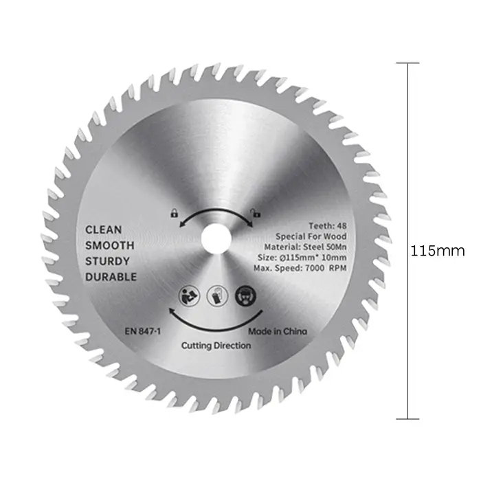 Lame de scie circulaire de 115 mm pour le travail du bois