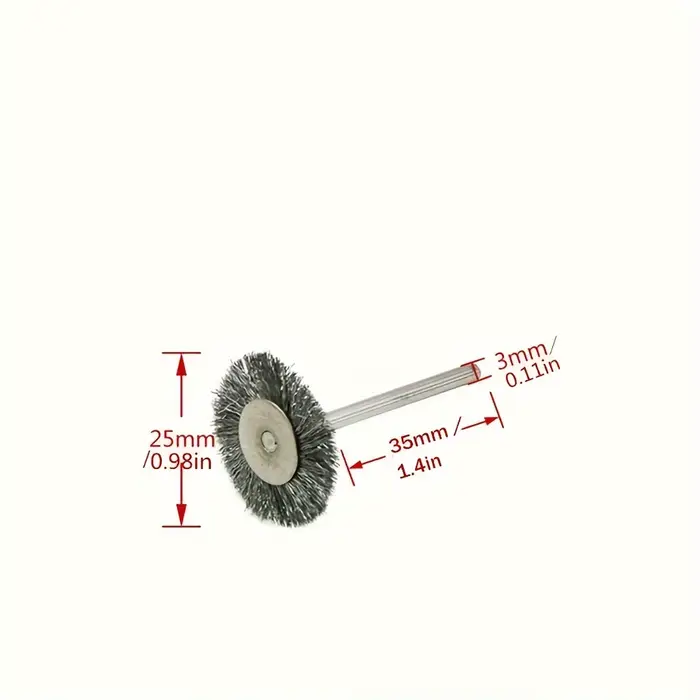 Lot de 9 mini-brosses métalliques pour perceuse