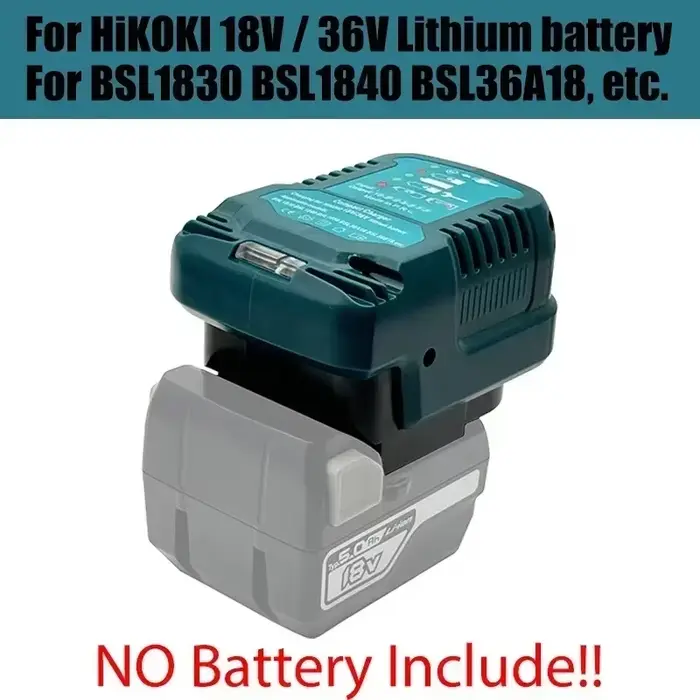 Pour HIKOKI 18V Li-Ion Batteries 12V/24V Portable Mini chargeur de voiture allume-cigare prise remplacement