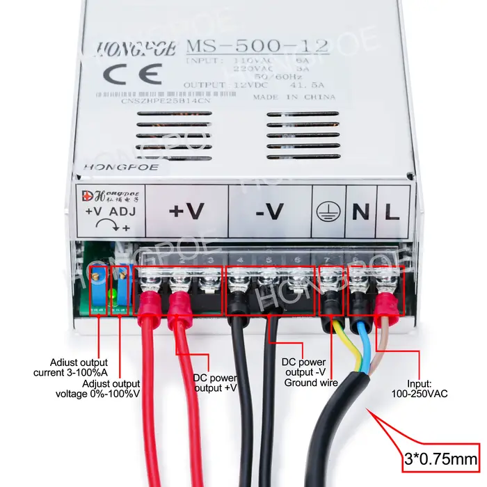 Alimentation réglable 500W 600W 1000W 1500W