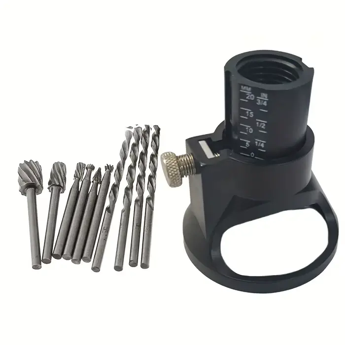 Routeur rotatif fraise Guide fixation foret hélicoïdal Kit d'outils de sculpture sur bois localisateur dédié outil de menuiserie pour Dremel