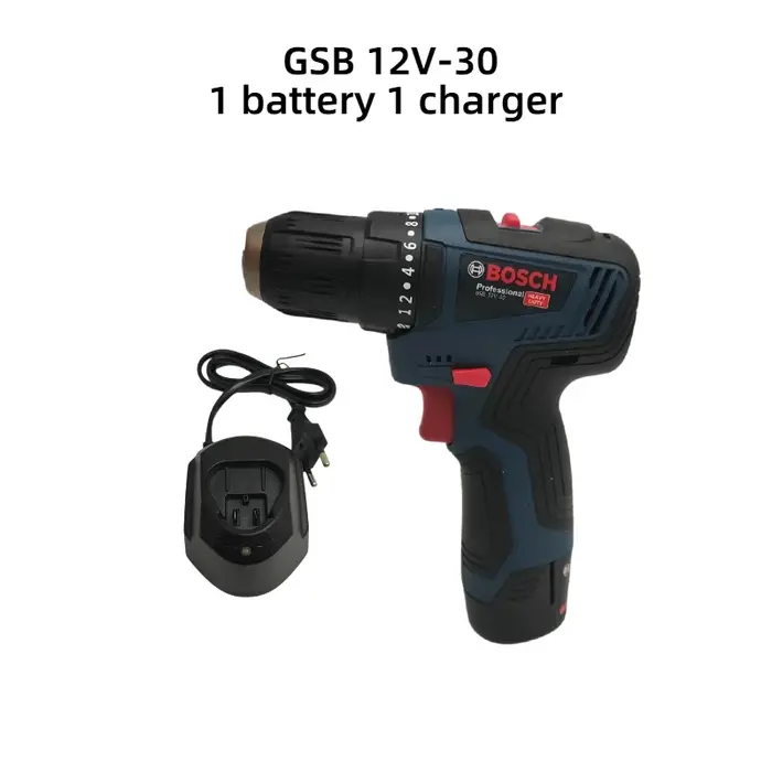 Perceuse électrique professionnelle Bosch-GSB-12V-30, visseuse sans fil, robuste, multifonctionnelle, pour la maison, tournevis, bricolage