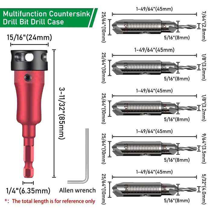 Forets LAVIE à limitation de profondeur efficaces pour métal et bois, installation et retrait faciles avec conception à connexion rapide