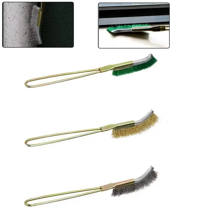 Mini brosse métallique en acier/laiton/nylon