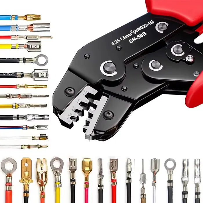 Kit d'outils de sertissage à cliquet pour broches Dupont JST MOLEX à barillet ouvert EPC PCIE SATA - Terminals