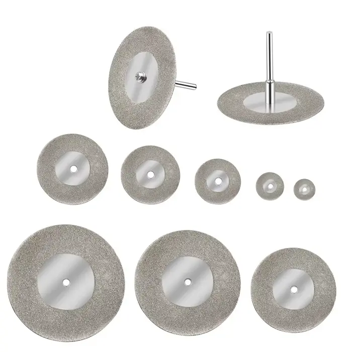 Mini disque de coupe diamant 16-60mm avec mandrin disques diamantés abrasifs pour lames de scie diamantées Dremel