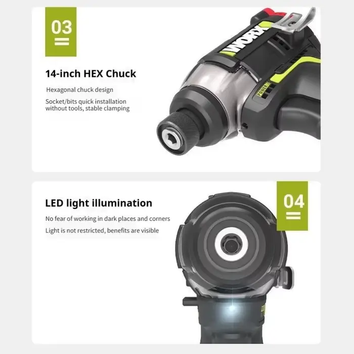 Nouveau WORX perceuse électrique WU132X tournevis