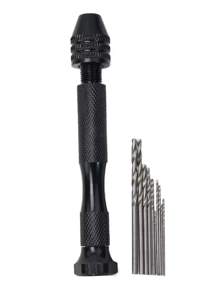 Mini perceuse à main avec jeu de forets de 0.3 à 3.2mm