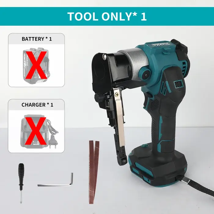 Ponceuse à bande électrique sans balais, ponceuse-polisseuse sans fil avec bandes, outils électriques pour le travail du bois et du métal. DBS180Z