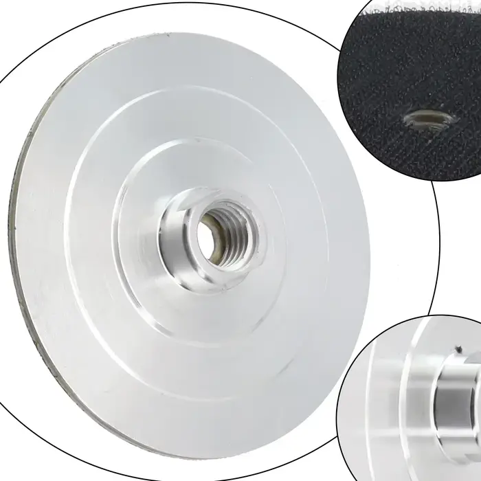 Tampon de polissage diamant 3/4 pouces, support de Base en aluminium, tige de connecteur filetée M14