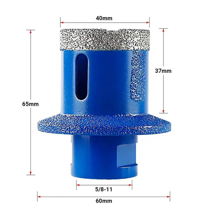 LOZLIN Foret diamanté à sec 5/8-11 pour carrelage céramique, scie cloche, forets pour granit et marb
