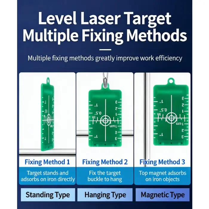 Niveau laser horizontal magnétique avec faisceau lumineux et cible