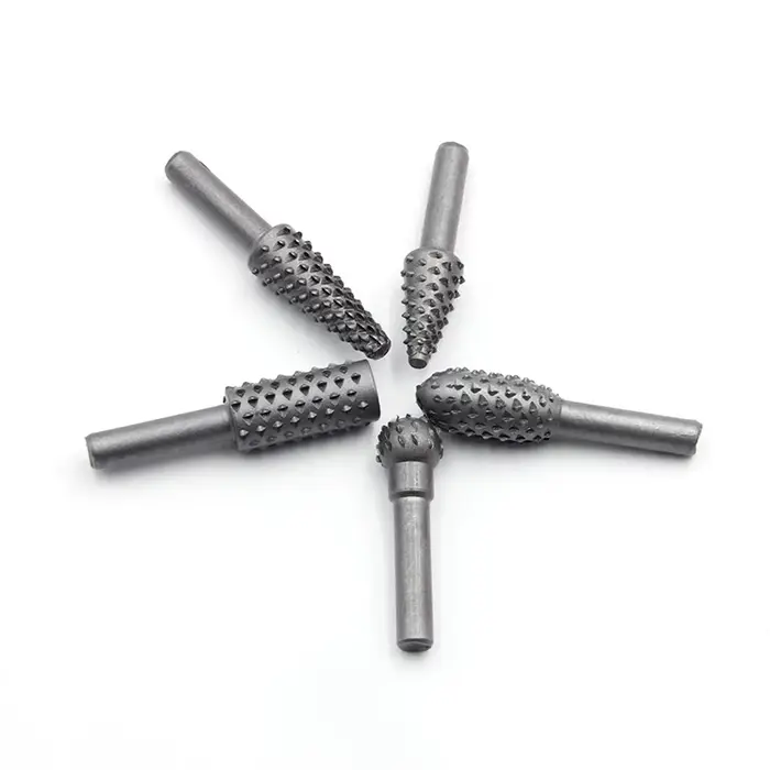 5pc argent travail du bois loup dent bâton fichier rotatif bricolage outil de meulage accessoires ensemble électrique