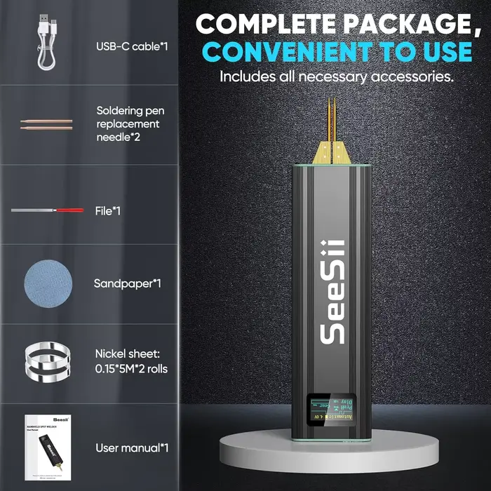 Soudeuse par points de batterie Seesii Mini soudeuse par points portative améliorée pour Kit de soud