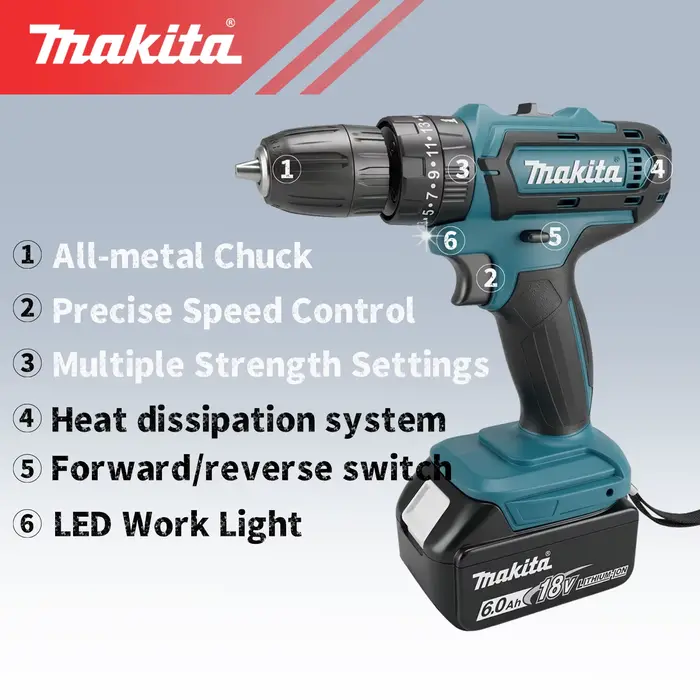Batterie Makita 18V 5.0Ah Li-Ion LXT pour outils électriques Makita