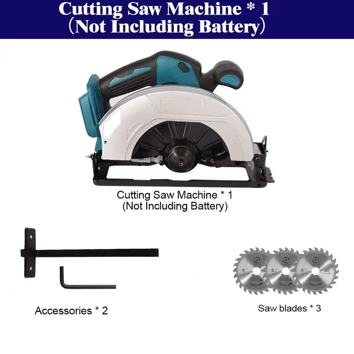 ONEVAN 180mm 7 pouces scie circulaire électrique sans brosse bois réglable sans fil